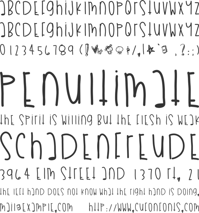 MyBooThang font preview