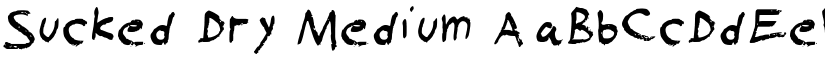Sucked Dry font download