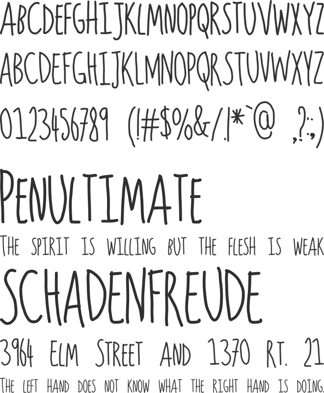 indie queen font preview