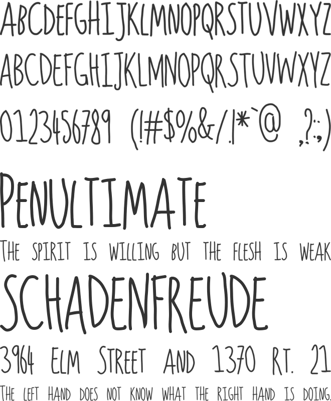 indie queen font preview