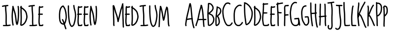 indie queen Medium font