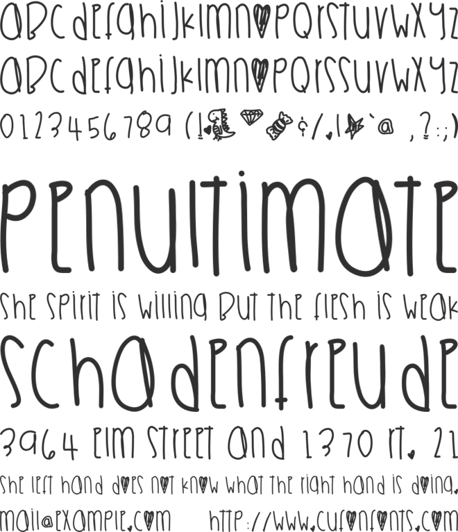 Moonshine font preview