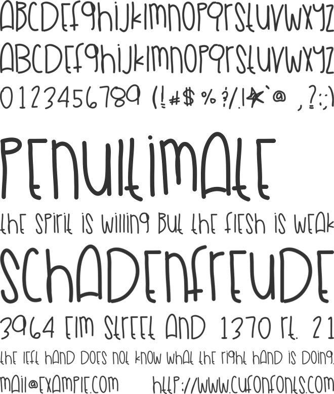 AirMax90 font preview