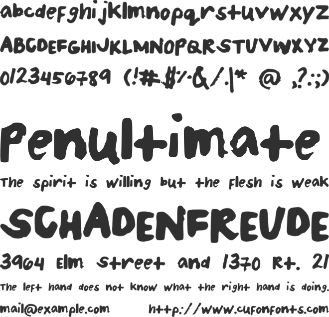 PatricesHandwriting font preview
