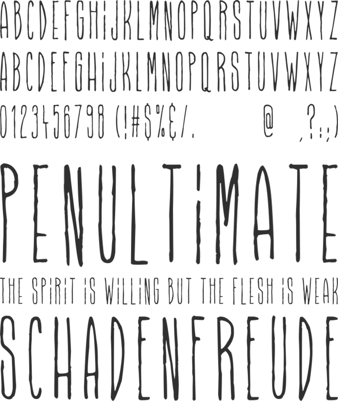 Higher Than High font preview
