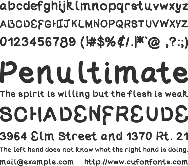 PoundCake69 font preview