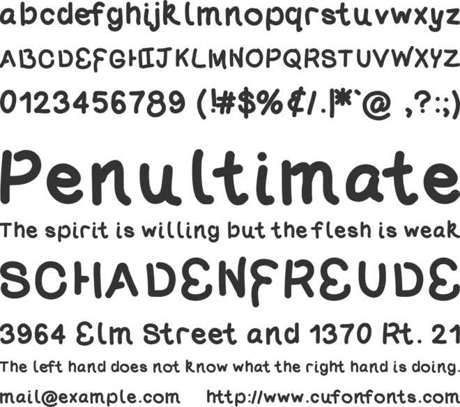 PoundCake69 font preview