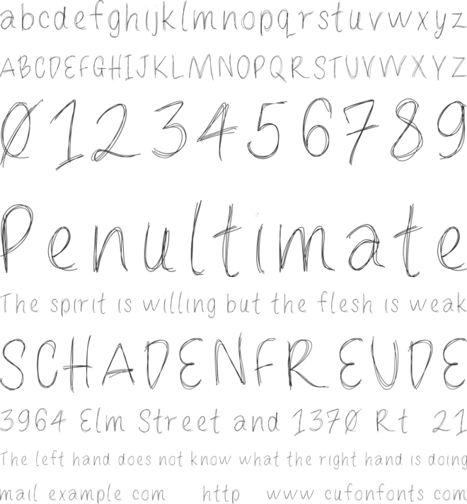 LoulousScribble font preview