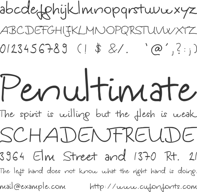 Kingashandwriting font preview
