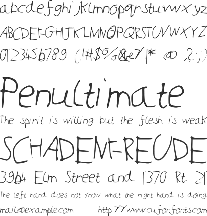 JoshCooper font preview