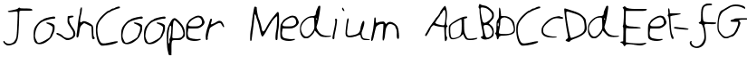 JoshCooper Medium font