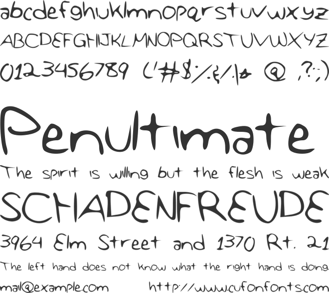 MissedIt font preview