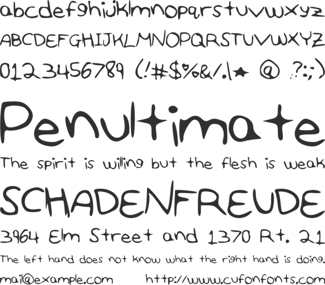 100Love font preview