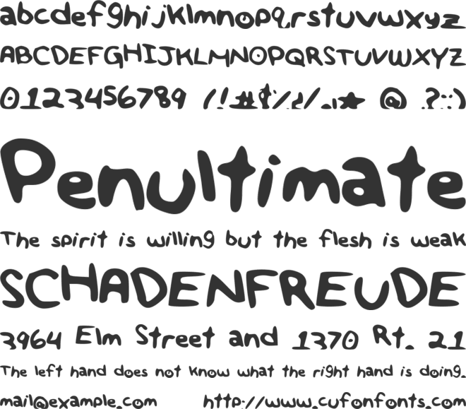 BigBoldandBRILLIANT font preview