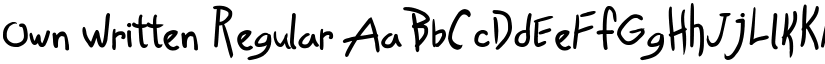 Own Written Regular font