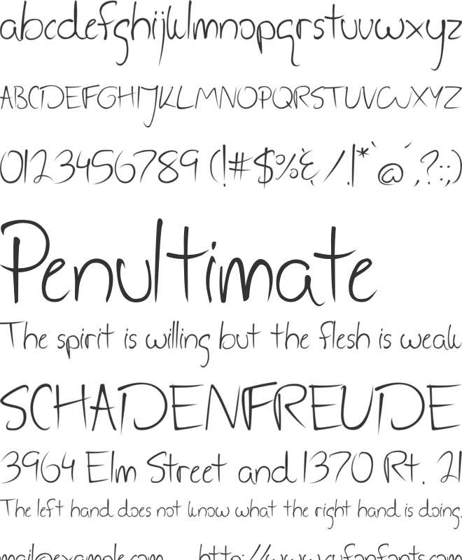 AFE Jen font preview