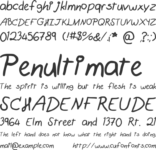 LittleBerry font preview