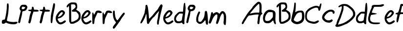 LittleBerry Medium font