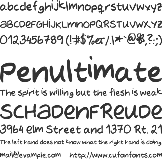 MTF Evas Hand font preview