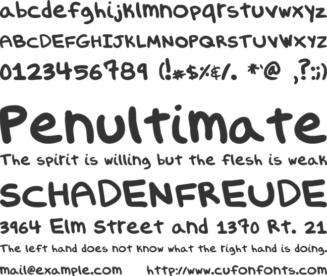 EvilSporkGirl font preview