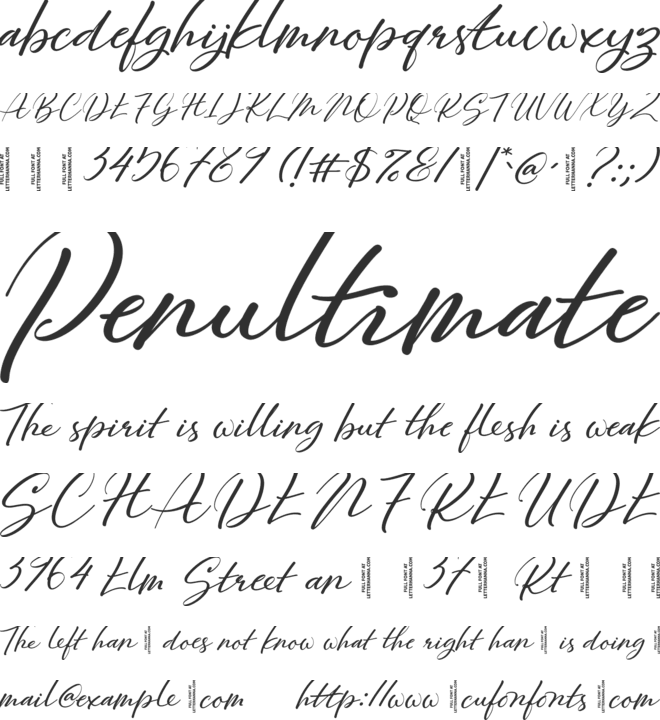 Majestic Wisteria Free font preview