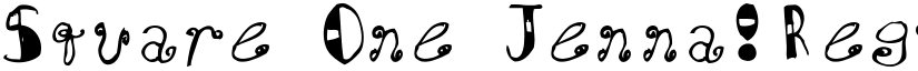 Square One Jenna!Regular font