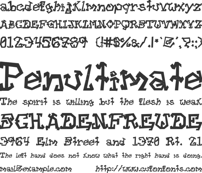 Street Voice!! font preview