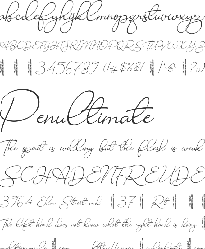 Ravishing Solidago Free font preview