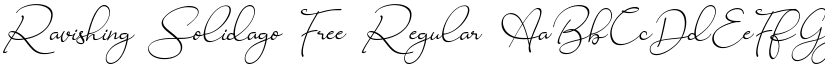 Ravishing Solidago Free Regular font