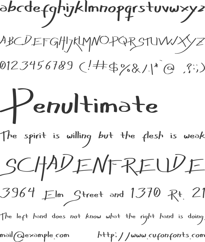 Huntsville font preview