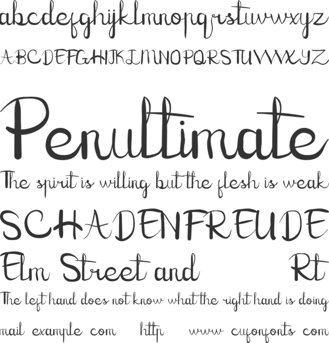 Kate Raymond Demo font preview