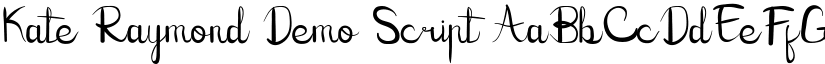Kate Raymond Demo Script font