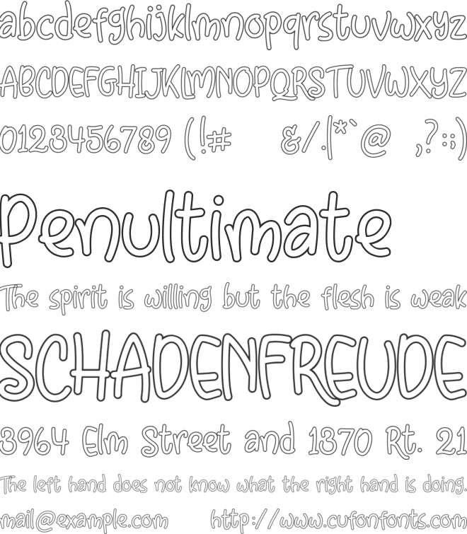 Little Clusters Outline Demo font preview