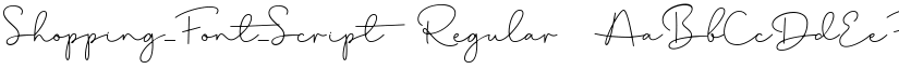 Shopping_Font_Script Regular font