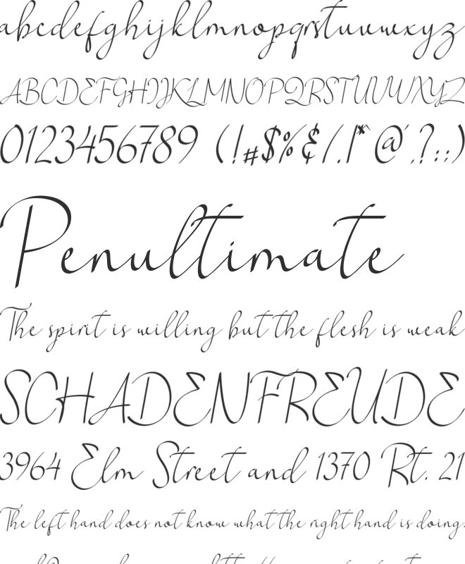 Love Said font preview