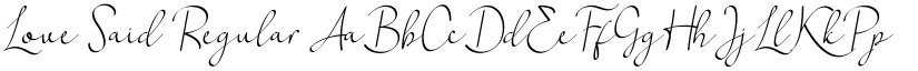 Love Said Regular font