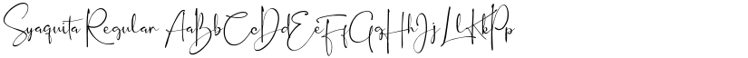 Syaquita Regular font