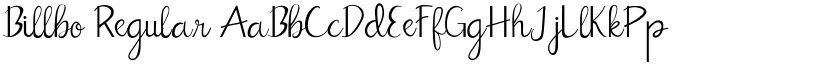 Billbo Regular font