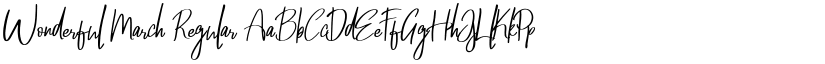 Wonderful March Regular font