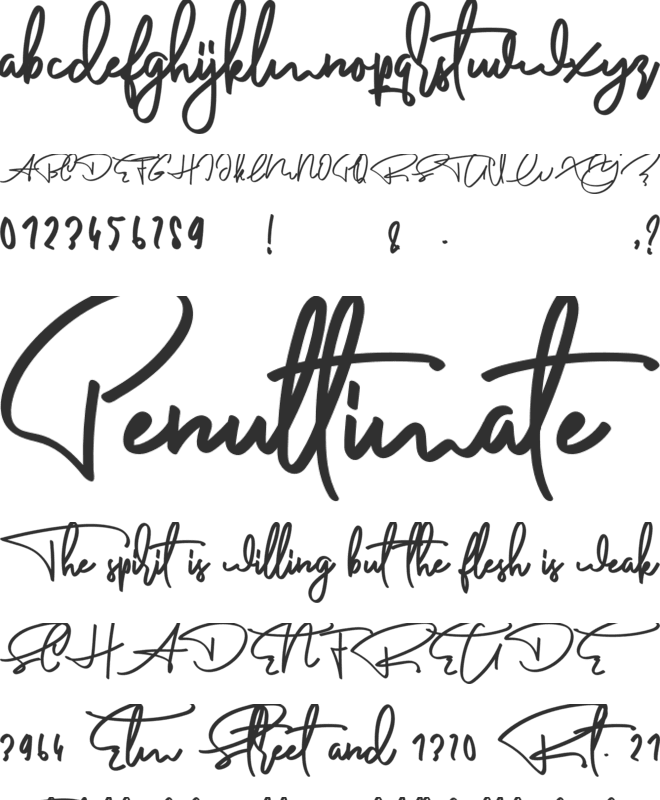 AnderfontFree font preview