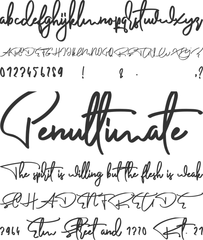 AnderfontFree font preview