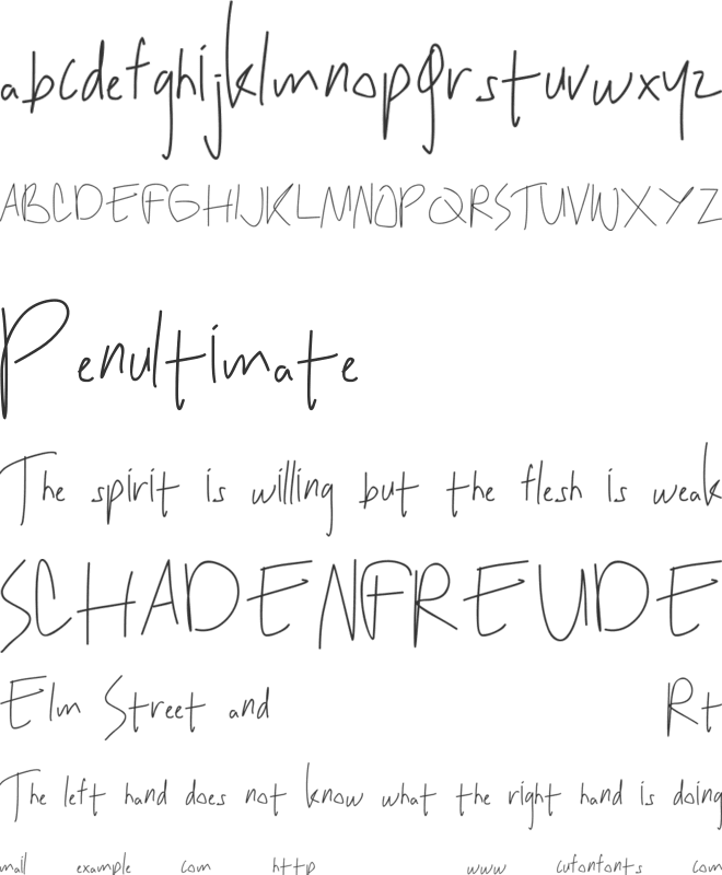 Jack No Fruit font preview