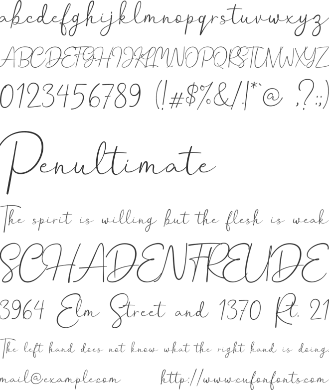 Hanston Demo font preview