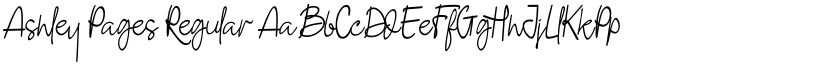 Ashley Pages Regular font