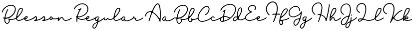 Blesson Regular font