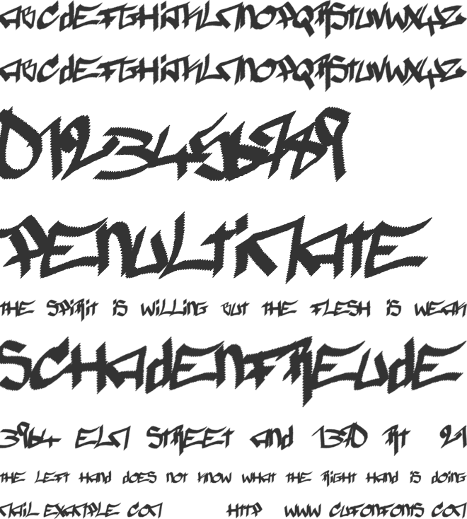 Pyromane font preview