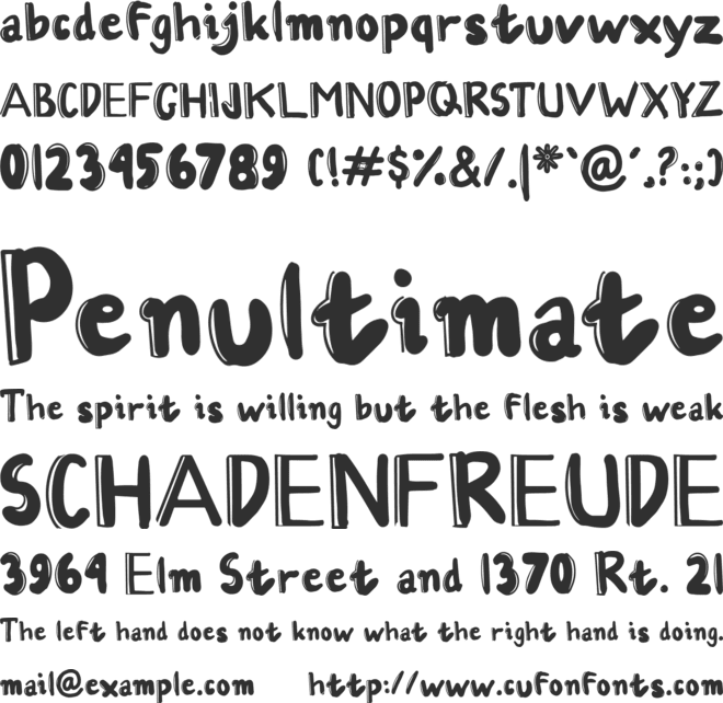 Cute Display font preview