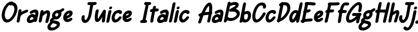 Orange Juice Italic font