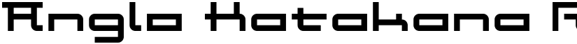 Anglo Katakana Regular font