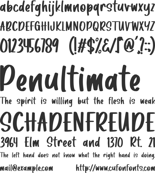Sprinkle Delicious font preview